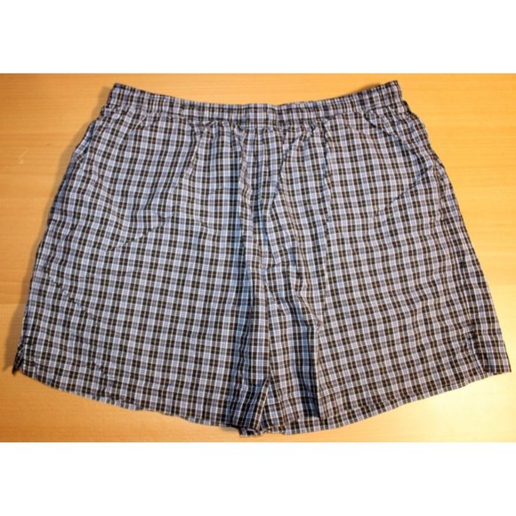 Mens Land's End Drawstring Mesh Lined Swim Suit Board Shorts Trunks Large Plaid - Picture 1 of 6